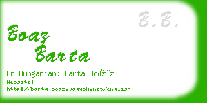 boaz barta business card
